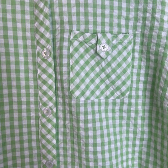 Appleseeds NWOT Gingham Plaid Cotton Shirt Comfy Country Basic Size Large - Picture 4 of 10